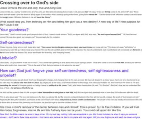 Godlifegroups.com(Crossing over to God's side) Screenshot