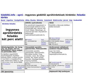 Godollo.info(Godollo info) Screenshot