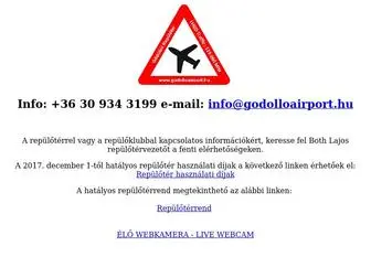 Godolloairport.hu(Gödöllő Repülőtér) Screenshot