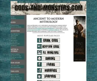 Gods-AND-Monsters.com(Mythology) Screenshot