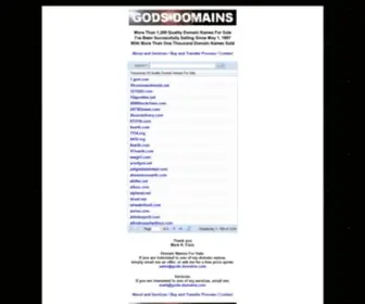 Gods-Domains.com(EMail Us For A Free Price Quote Or Make Us An Offer Starting At $199.00 USD) Screenshot