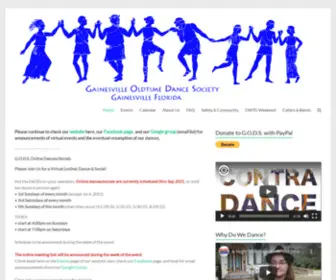 Godsdance.org(Gainesville Oldtime Dance Society) Screenshot