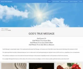 Godstruemessage.org(God's True Message) Screenshot