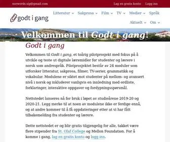 Godtigang.com(Intermediate Norwegian Curriculum) Screenshot