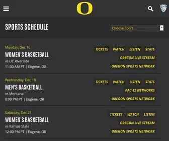 Goducks.com(University of Oregon Athletics) Screenshot