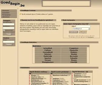 Goedbegin.be(Maak startpagina) Screenshot