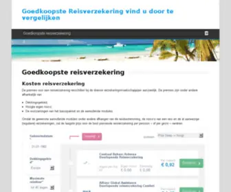 Goedkoopste-Reisverzekering.org(Goedkoopste Reisverzekering vind u door te vergelijken) Screenshot