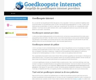 Goedkoopsteinternet.com(Goedkoopste internet) Screenshot