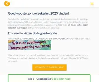 GoedkoopstezorgVerzekering.nl(Goedkoopste Zorgverzekering 2020) Screenshot