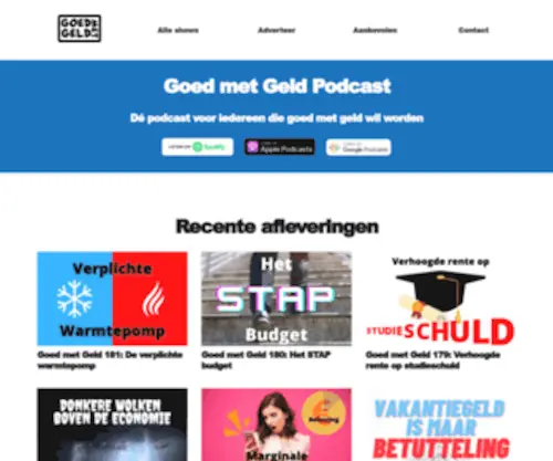 Goedmetgeldpodcast.nl(Goed met Geld Podcast) Screenshot