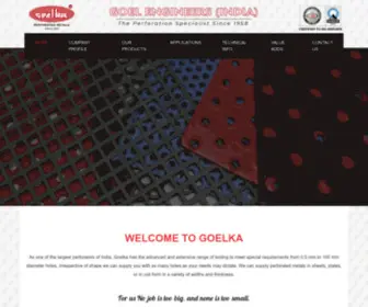 Goelka.com(Goel Engineers ( India ) Perforation Specialist since 1958) Screenshot