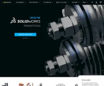 Goengineer.com(SOLIDWORKS Software and Stratasys 3D Printers) Screenshot