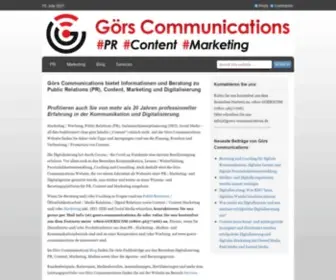 Goers-Communications.de(Görs Public Relations (PR)) Screenshot