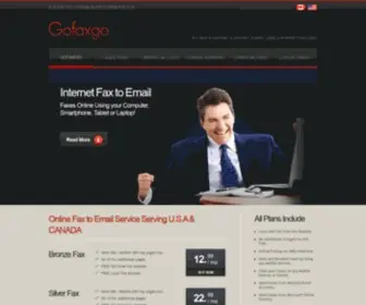Gofaxgo.com(Email Fax Service) Screenshot