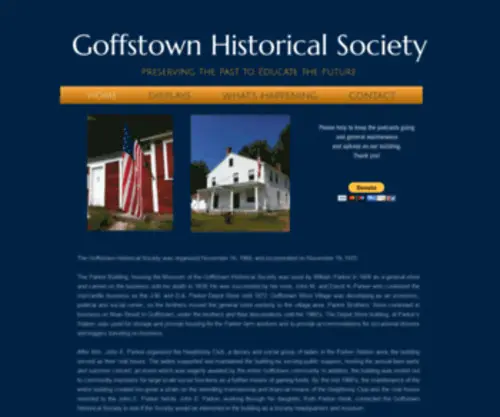 Goffstownhistoricalsociety.org(Goffstownhistoricalsociety) Screenshot