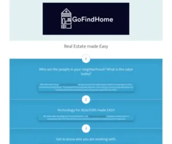 Gofindhome.com(Making the real estate process easier) Screenshot