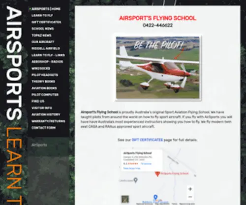 Goflying.com.au(AIrSports Flying School) Screenshot