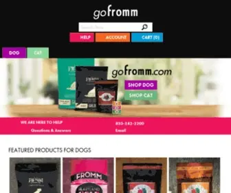 Gofromm.com(Fromm Family Pet Food Authorized Internet Retailer) Screenshot