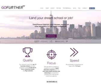 Gofurthercareers.com(Land Your Dream Finance or Consulting Job) Screenshot