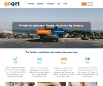 Goget.com.au(Australia's Leading Car Share Network) Screenshot