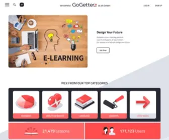 Gogetterz.com(Design Your Future) Screenshot