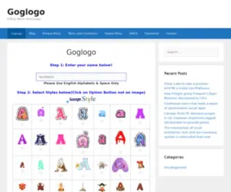 Goglogo.info(Change Google Logo name to Gologo) Screenshot
