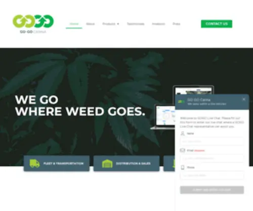 Gogocanna.com(We go where weed goes) Screenshot