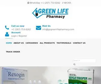 Gogreenlifepharmacy.com(Go Green Life Pharmacy) Screenshot