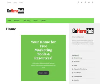 Goherohub.com(Find Free Marketing Resources for Your Business) Screenshot