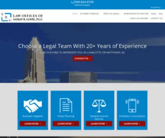 Gohillaw.com(Business Litigation & Estate Planning Attorney in Charlotte) Screenshot