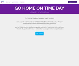 Gohomeontimeday.org.au(2021 Go Home On Time Day) Screenshot