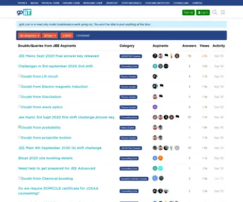 Goiit.com(IIT-JEE Self Study Portal) Screenshot