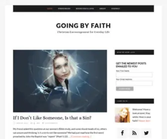 Goingbyfaith.com(Christian Encouragement for Everday Life) Screenshot