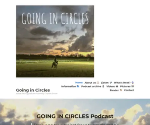 Goingincirclespodcast.com(Horse Racing podcast hosted by Charles Simon) Screenshot