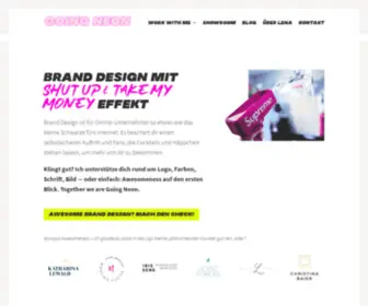 Goingneon.de(Strategisches Brand Design mit "Shut up & take my Money") Screenshot