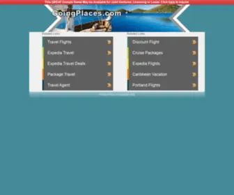 Goingplaces.com(The Leading Going Place Site on the Net) Screenshot