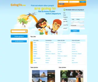 Goingto.com(Find out where other people are going to travel) Screenshot