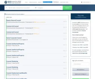 Goinhouse.com(In-House Counsel Jobs) Screenshot