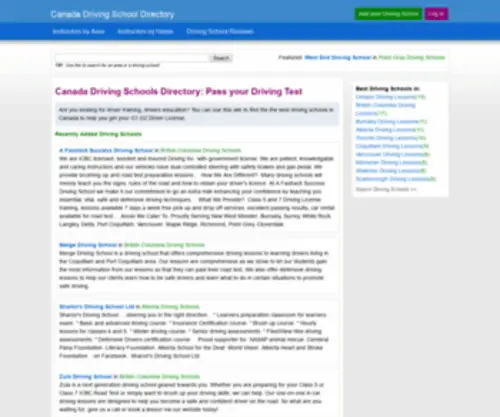 Goinstructor.com(Canada Driving School Directory) Screenshot