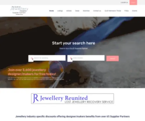 GojDsp.uk(The Guild of Jewellery Designers Supplier Partners Directory) Screenshot