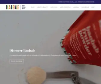 Gokaibae.com(Kaibae Organic Baobab Products) Screenshot