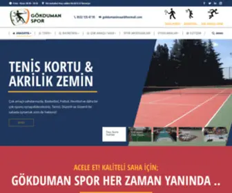 Gokdumanspor.com(Tenis kortu yapımı ve akrilik zemin hazırlama işletmesi) Screenshot