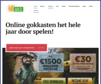 Gokkasten365.nl(Gokkasten en fruitautomaten online spelen op) Screenshot