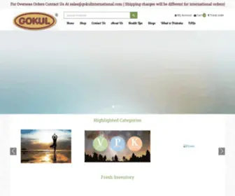 Gokulinternational.com(Herbal Tea Manufacturers in India) Screenshot