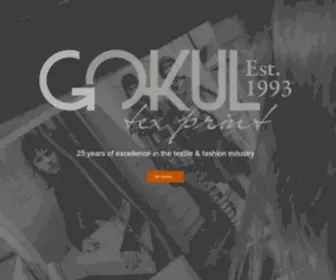 Gokulprint.com(Largest Textile Conglomerate in India) Screenshot