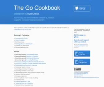 Golangcookbook.com(Go cookbook) Screenshot