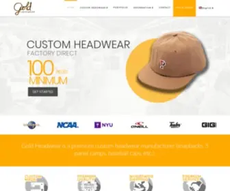 Gold-Headwear.com(Custom Cap Manufacturing) Screenshot