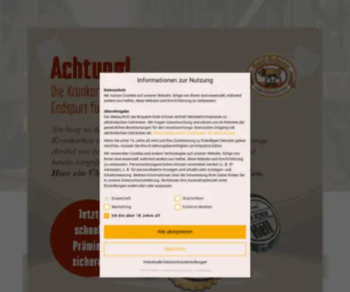 Gold-Ochsen.de(Wir brauen das Bier in Ulm) Screenshot