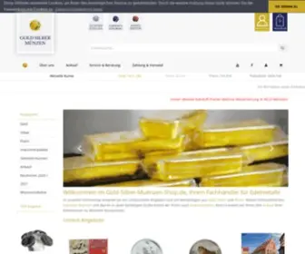 Gold-Silber-Muenzen-Shop.de(Edelmetalle zum Live) Screenshot