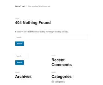 Gold47.net(Just another WordPress site) Screenshot